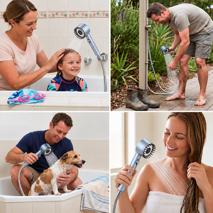Filtered Shower Head with Multiple Spray Modes & On/Off Switch