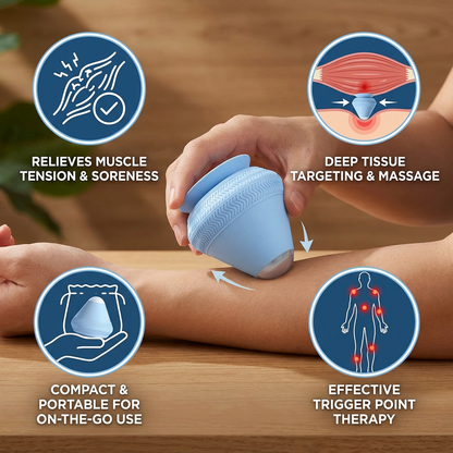 Trigger point self-massage ball with suction cup