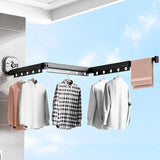 Wall-mounted retractable clothes hanger