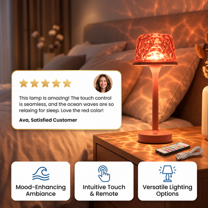 Aurora & Ocean Wave LED Projection Lamp with Touch Control