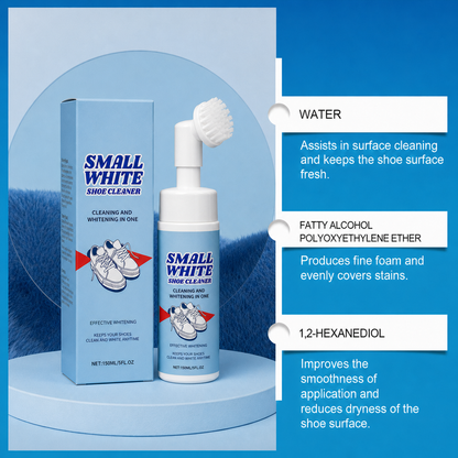 Waterless Sneaker & Shoe Cleaning Kit with Foam Cleaner, Brush & Cloth