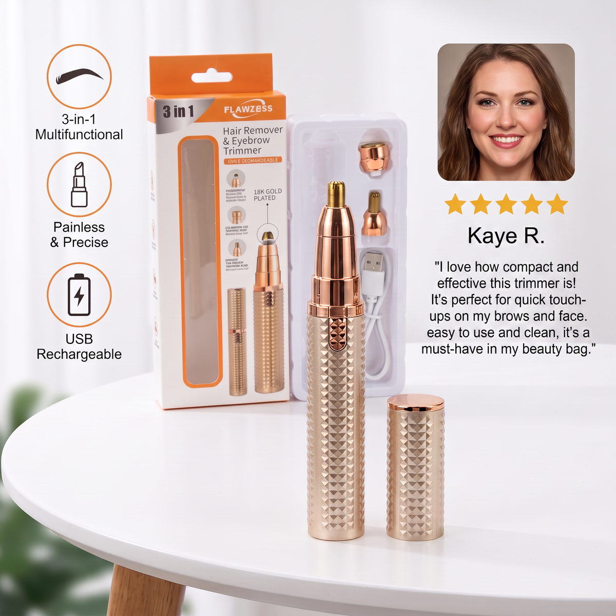 3-in-1 Precision Electric Beauty Trimmer