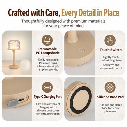 Aurora & Ocean Wave LED Projection Lamp with Touch Control