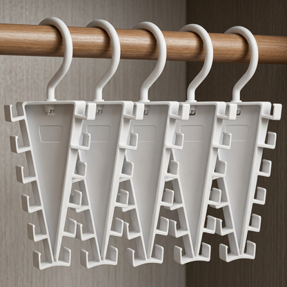 V-Shaped 12-Hook Space-Saving Closet Organizer with 360° Rotating Hanger