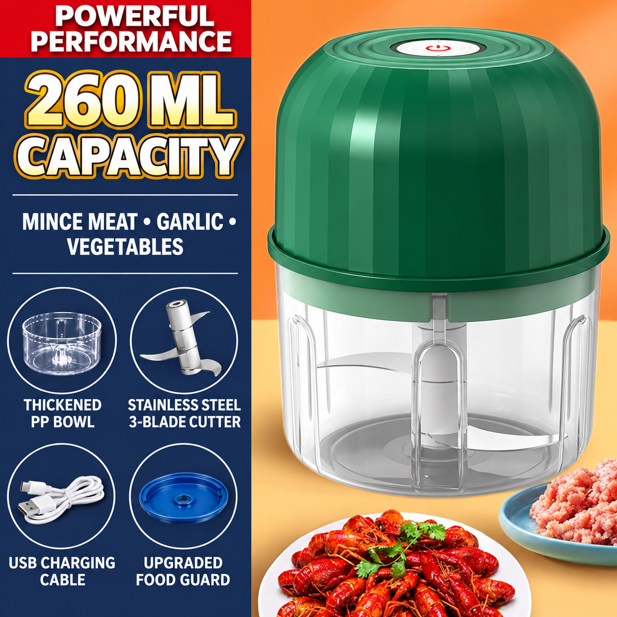 Multifunctional electric multi-chopper