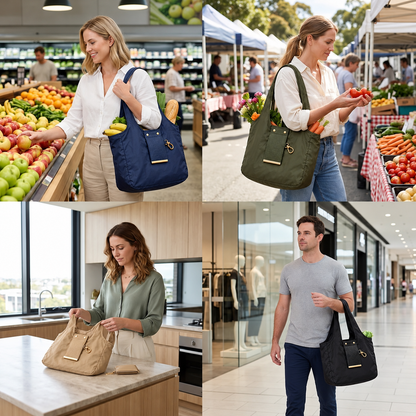 Foldable Keychain Shopping Tote Bag