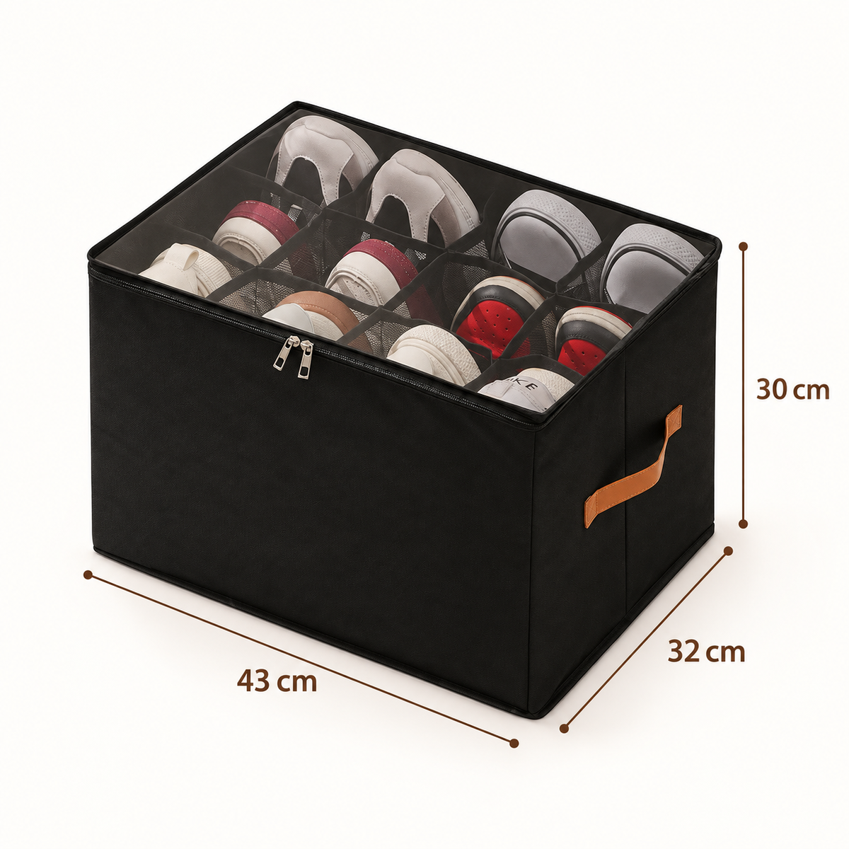 Collapsible Shoe Organizer with Easy-Access Design for Wardrobe Storage