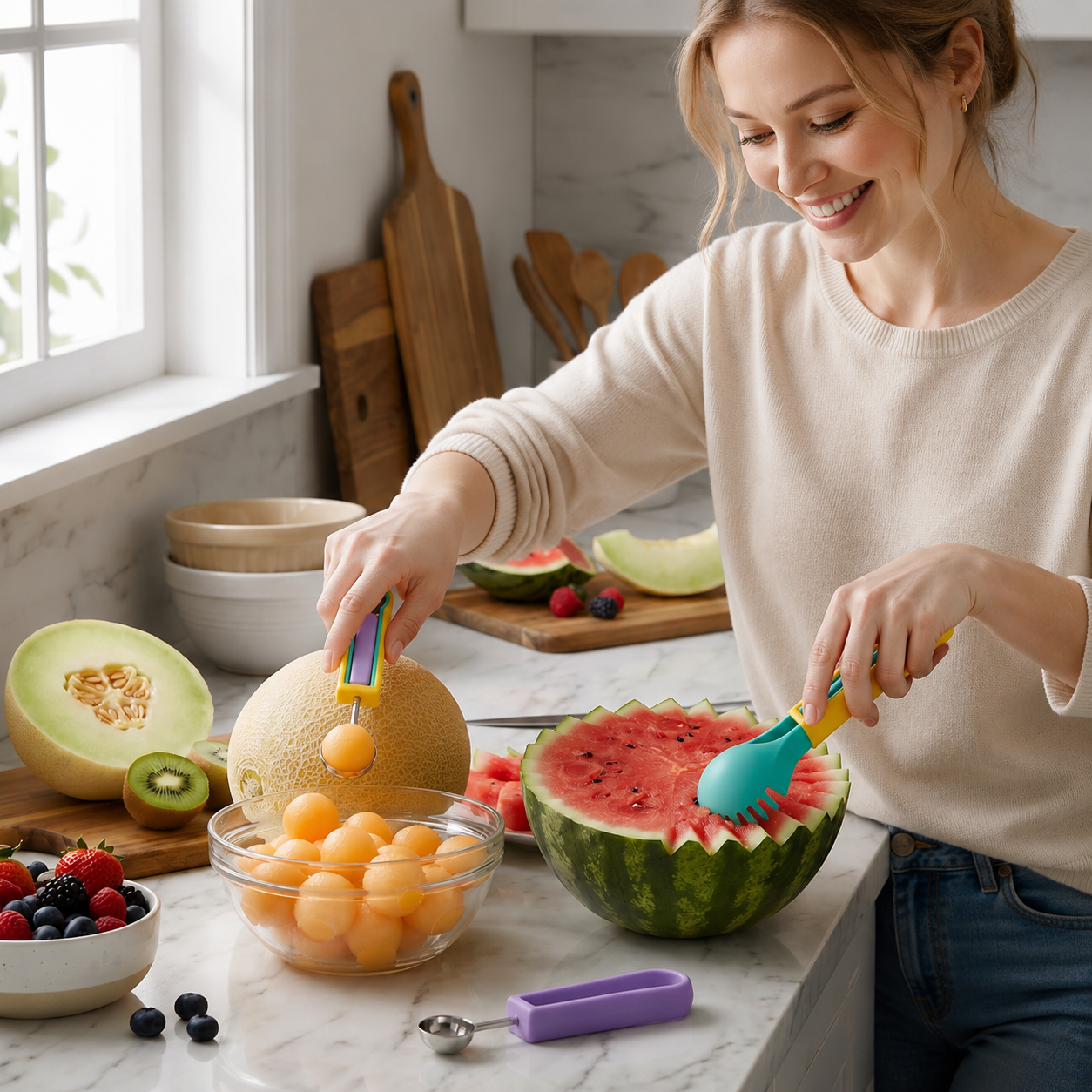 3-in-1 Fruit Carving & Baller Tool Set