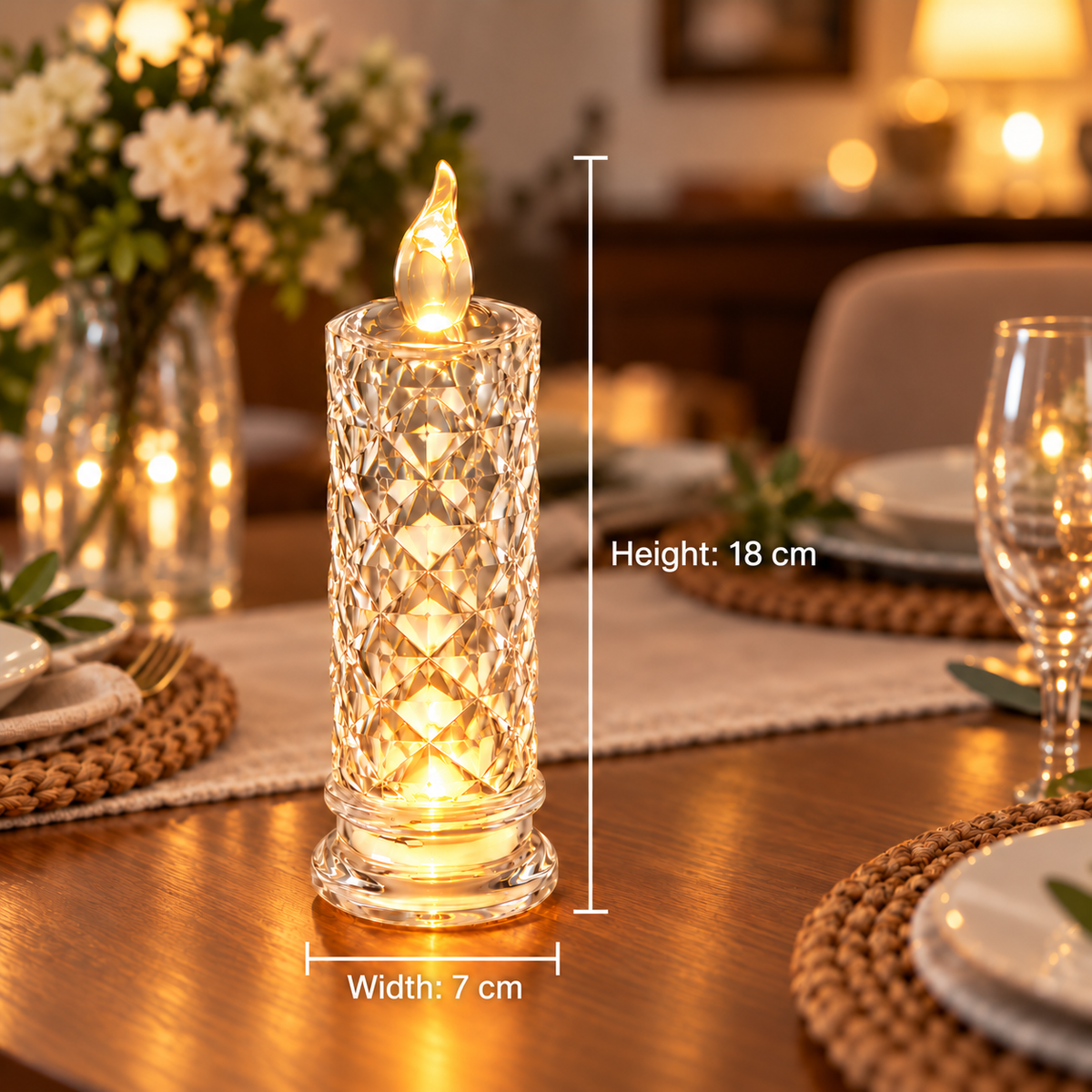 LED Flameless Candle Lamp – Cozy & Decorative Table Light