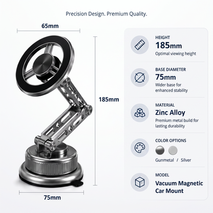 Ultra-Strong Suction Durable Full-Metal Magnetic Car Phone Mount