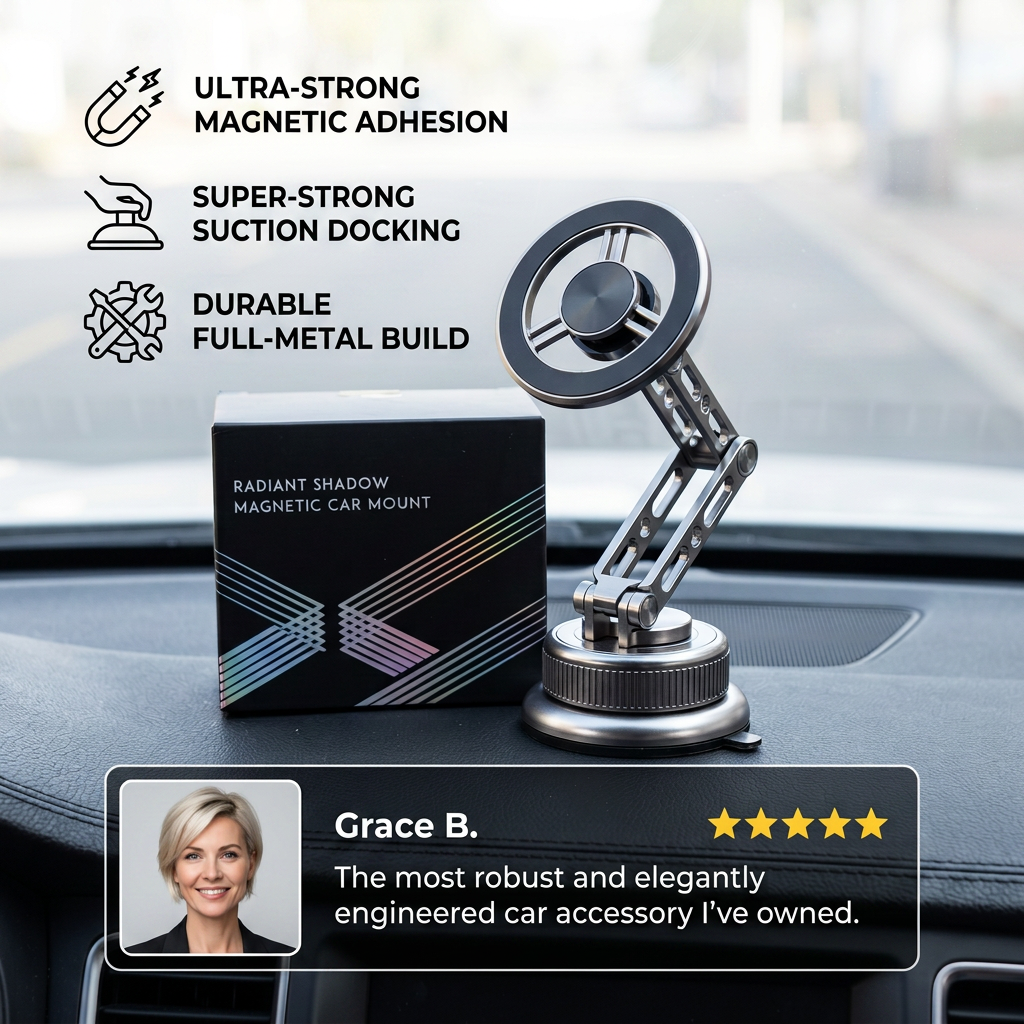 Ultra-Strong Suction Durable Full-Metal Magnetic Car Phone Mount