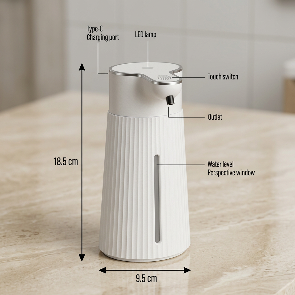 Touchless Automatic Sensor Soap Dispenser with Adjustable Dispensing Levels