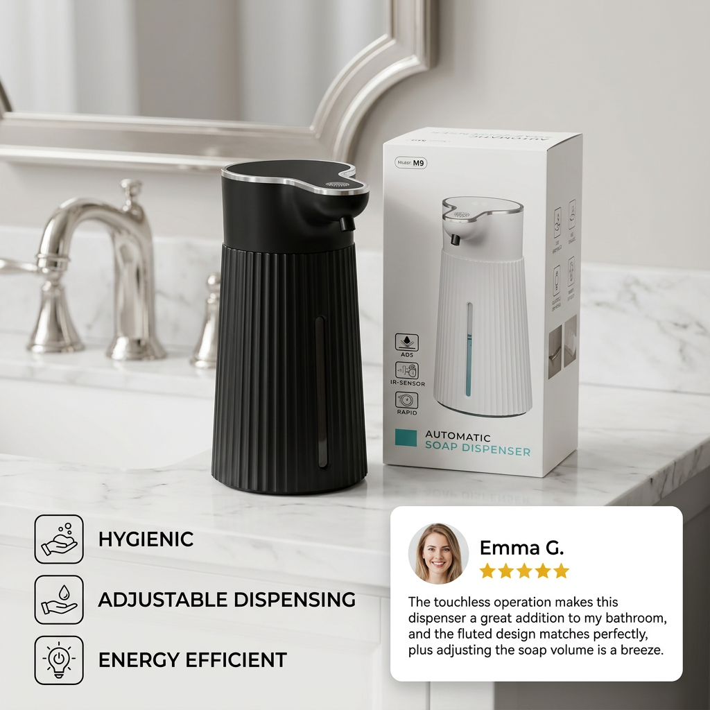 Touchless Automatic Sensor Soap Dispenser with Adjustable Dispensing Levels
