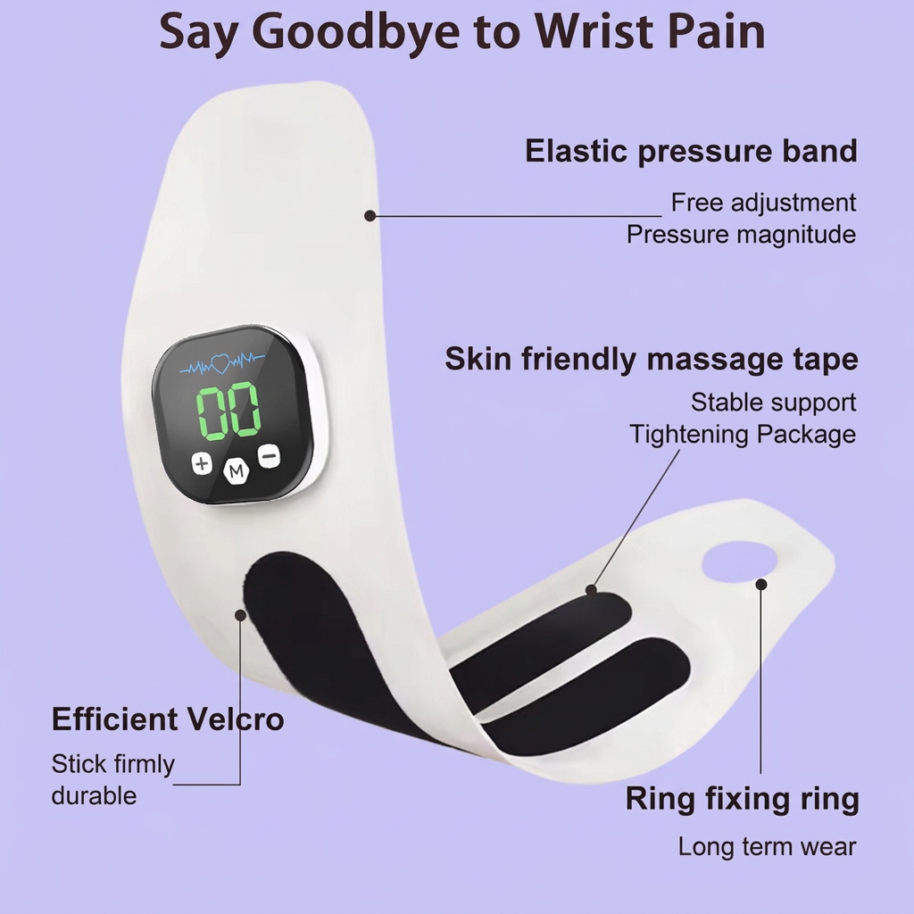 EMS Hand & Wrist Massager with 10 Modes for Pain Relief
