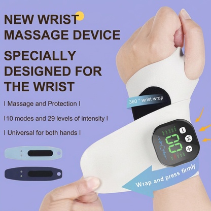 EMS Hand & Wrist Massager with 10 Modes for Pain Relief