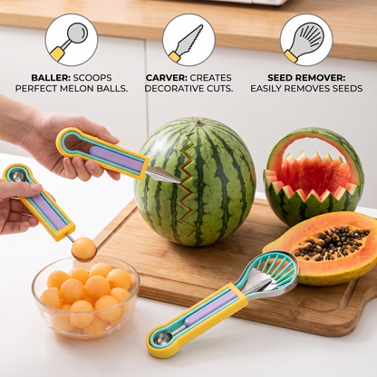 3-in-1 Fruit Carving & Baller Tool Set