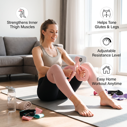 Adjustable Thigh & Glute Trainer – Foldable Resistance Fitness Equipment