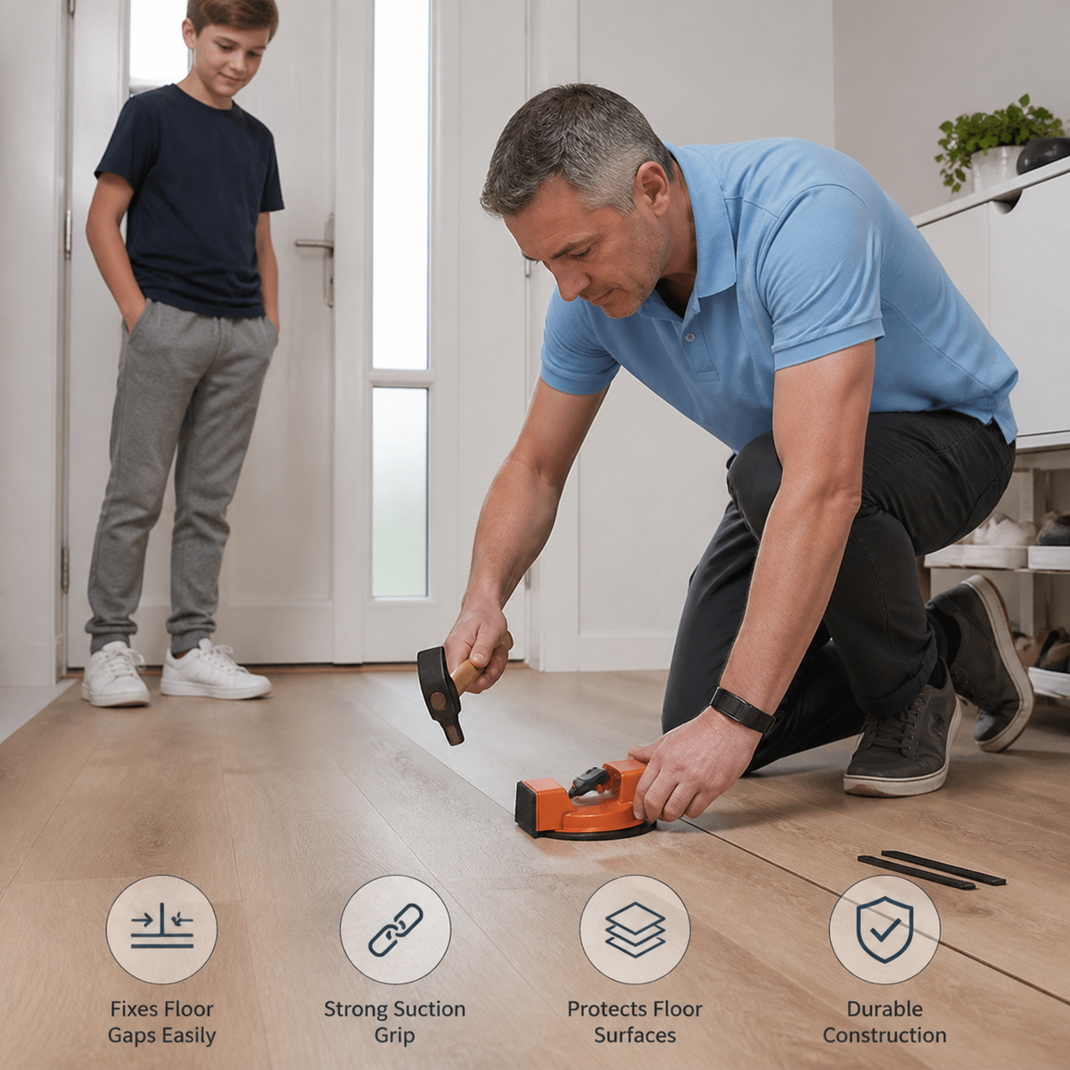 Suction Cup Floor Gap Fixer