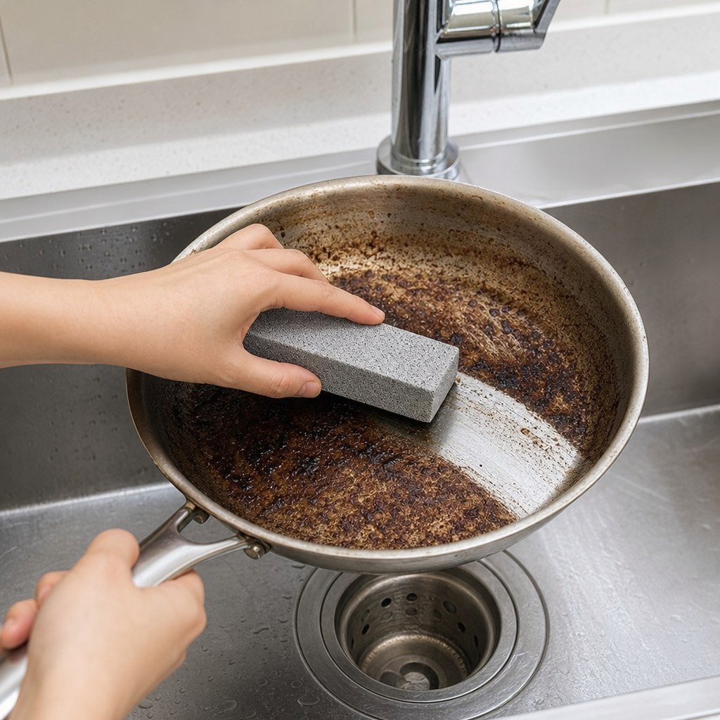 Reusable Pumice Scouring Pads for Tough Household & Kitchen Cleaning