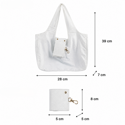 Foldable Keychain Shopping Tote Bag
