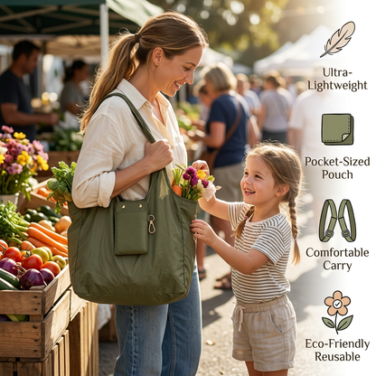 Foldable Keychain Shopping Tote Bag