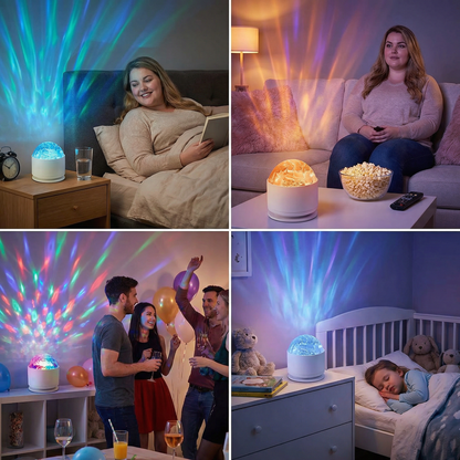 LED Northern Lights Projector Lamp – 16 Colors & Remote Control