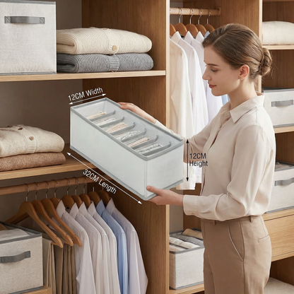Foldable Clothes Organizer Box with Compartments