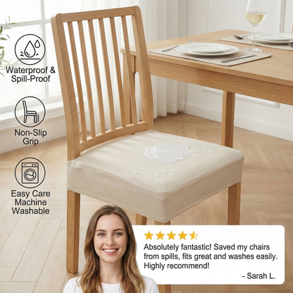 Waterproof Jacquard Chair Cushion Cover – Non-Slip & Easy Care