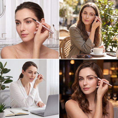 3D Natural-Looking Brow Pen – Waterproof 4-Tip Eyebrow Pencil