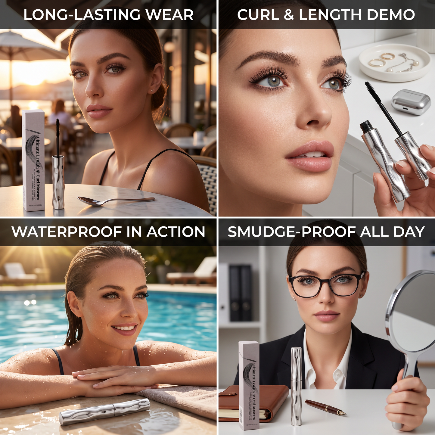 Waterproof Curl & Length Mascara – Long-Lasting Smudge-Proof Formula