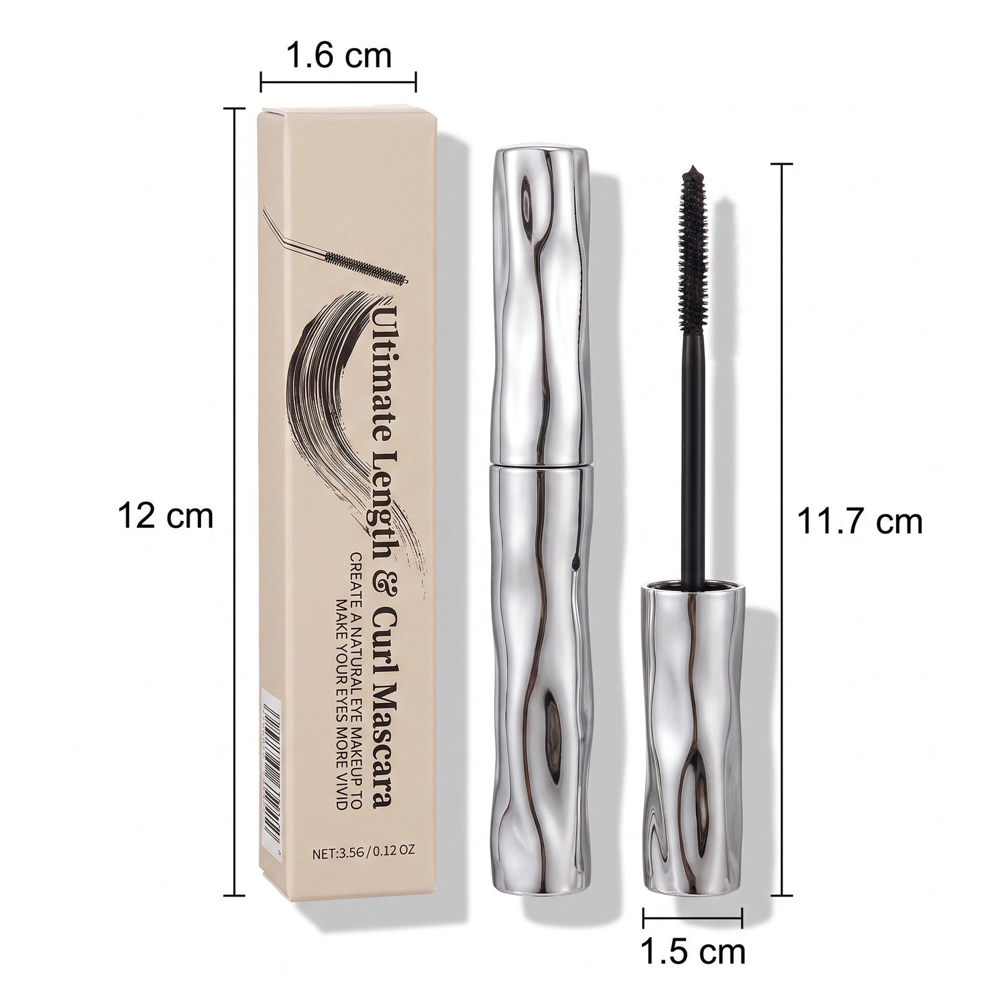 Waterproof Curl & Length Mascara – Long-Lasting Smudge-Proof Formula