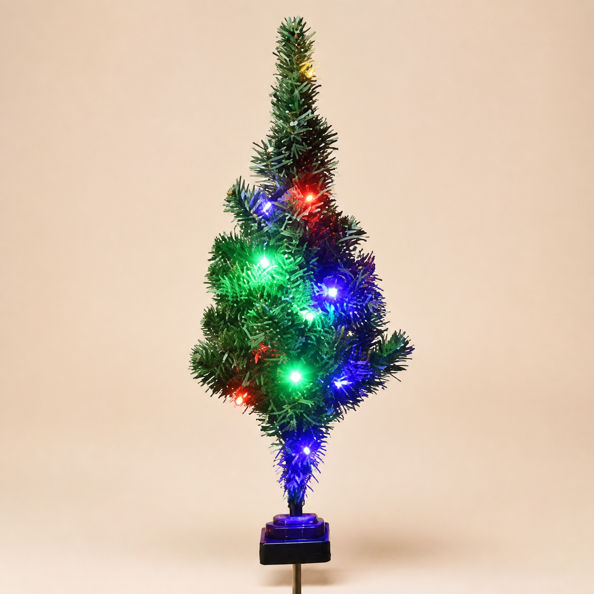 Solar Christmas Tree Stake Lights with Multicolor LEDs