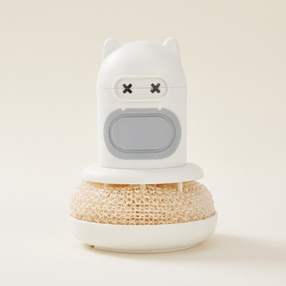 Cute Dish Brush with Built-In Soap Dispenser