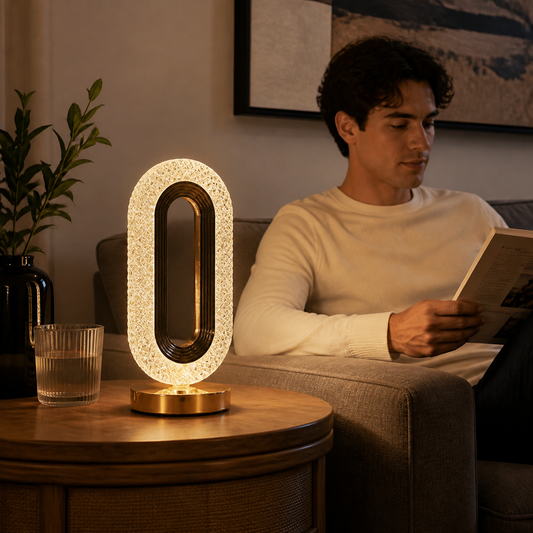 Rechargeable Crystal LED Table Lamp – Elegant Ambient Night Light