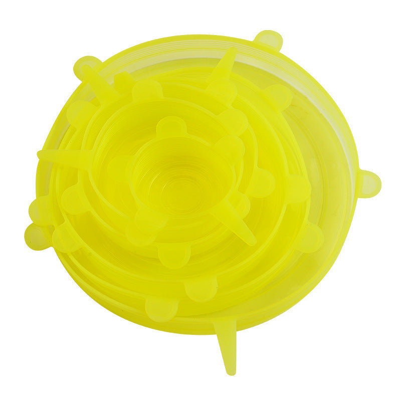 6-Piece Silicone Stretch Lid Set – Reusable BPA-Free Food Covers