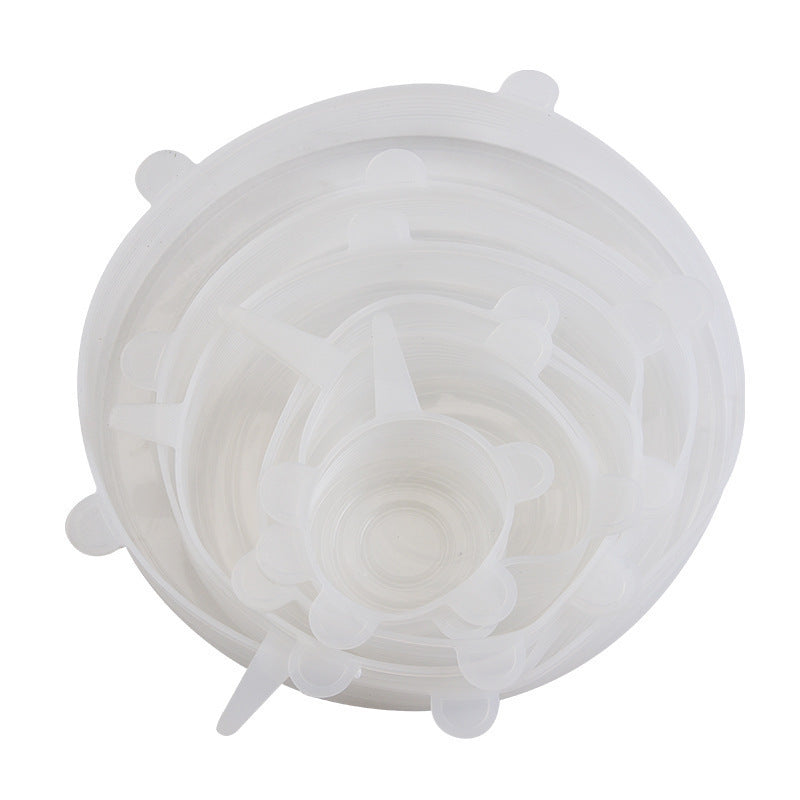6-Piece Silicone Stretch Lid Set – Reusable BPA-Free Food Covers