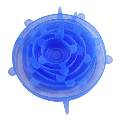 6-Piece Silicone Stretch Lid Set – Reusable BPA-Free Food Covers