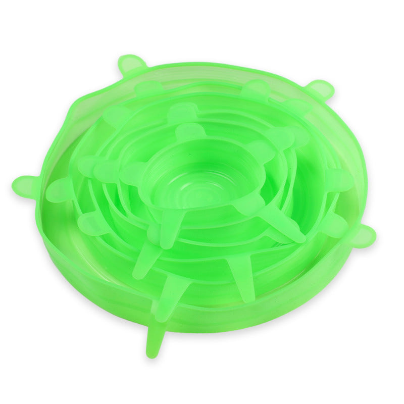 6-Piece Silicone Stretch Lid Set – Reusable BPA-Free Food Covers