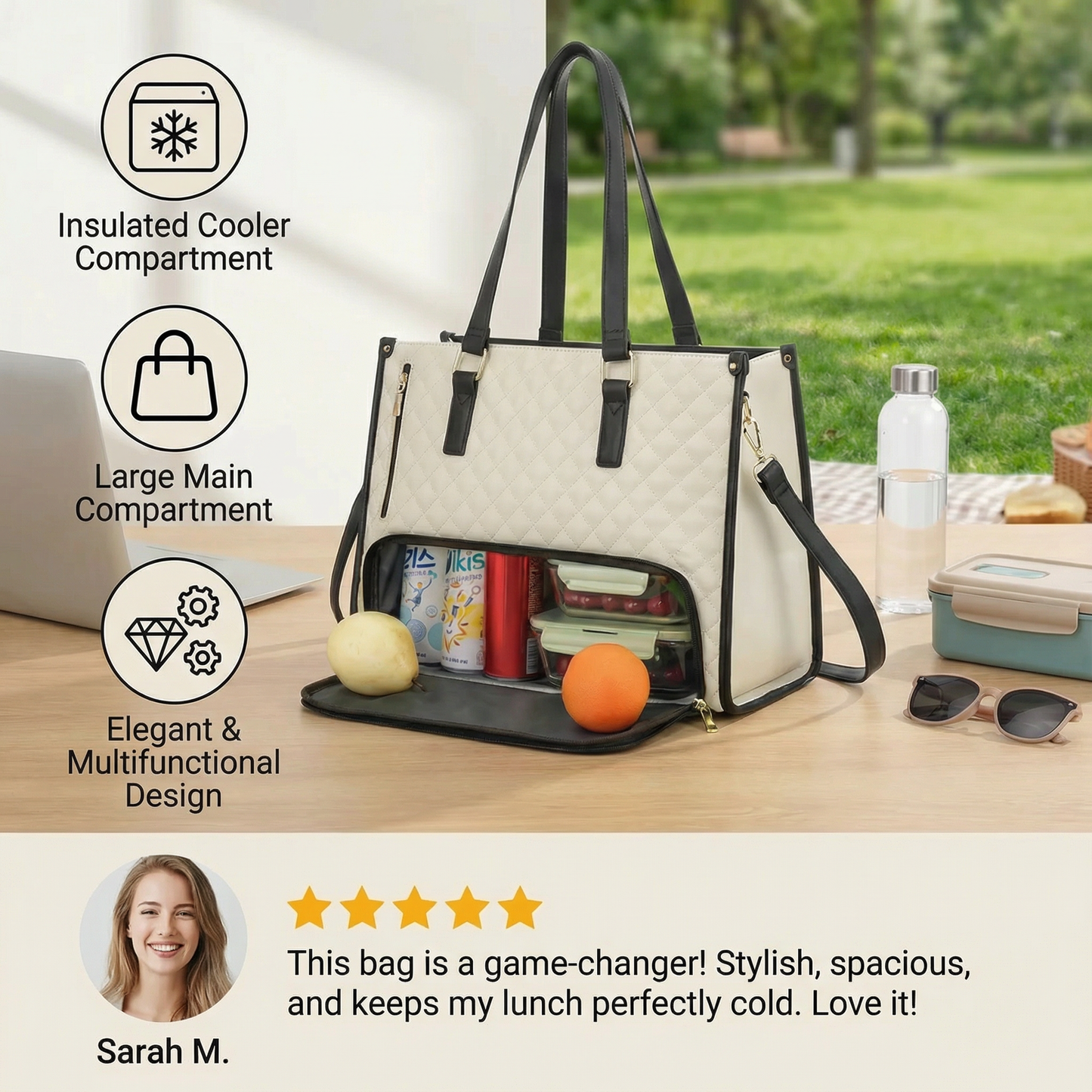 All-in-One Women’s Handbag with Integrated Cooler