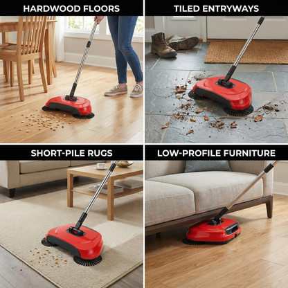 2-in-1 Vacuum Broom Without Electricity