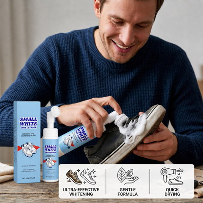 Waterless Sneaker & Shoe Cleaning Kit with Foam Cleaner, Brush & Cloth