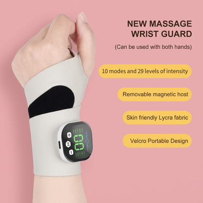 EMS Hand & Wrist Massager with 10 Modes for Pain Relief