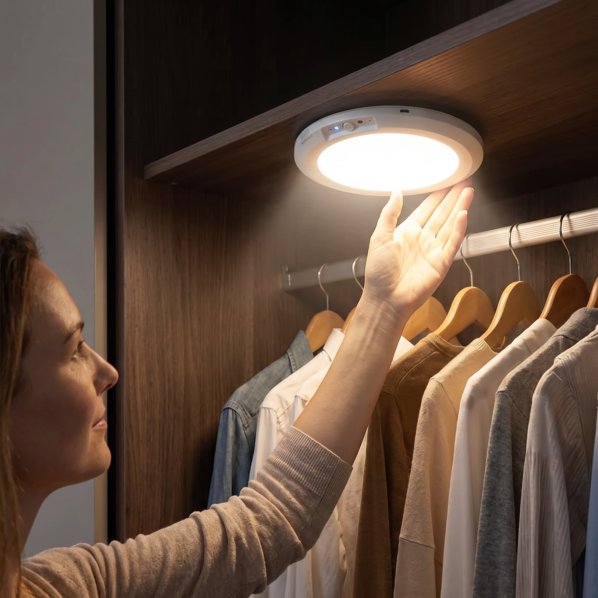 Dimmable rechargeable ceiling light with motion sensor – magnetic & wireless