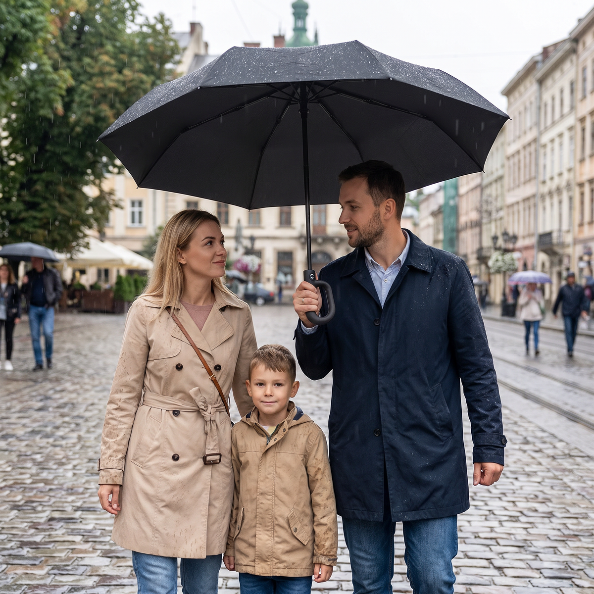 Premium Automatic Folding Umbrella for Sun & Rain – Compact & Windproof