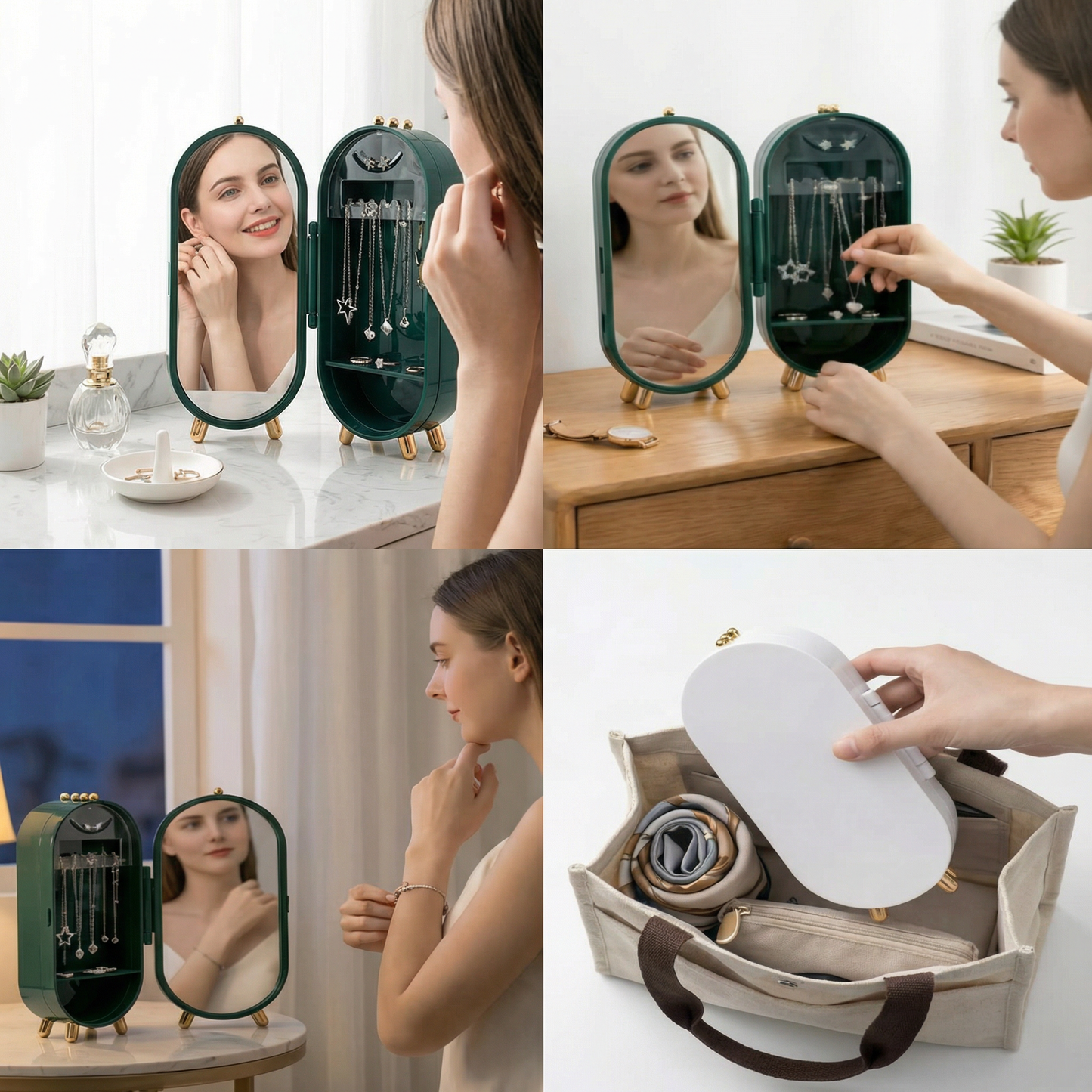 Elegant Jewelry Storage Box With Mirror