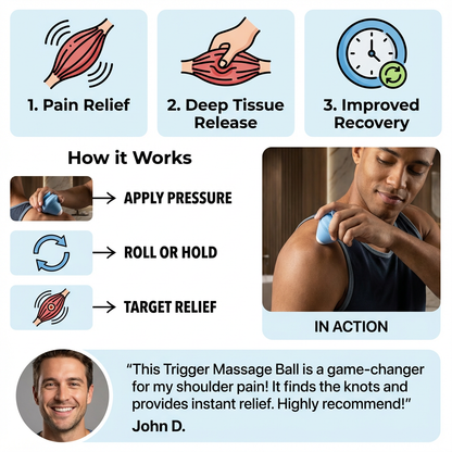 Trigger point self-massage ball with suction cup