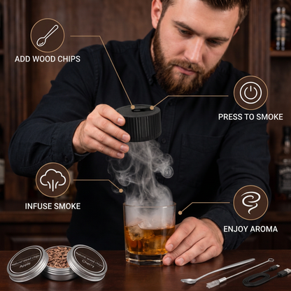 Electric Cocktail Smoker Kit - Rechargeable
