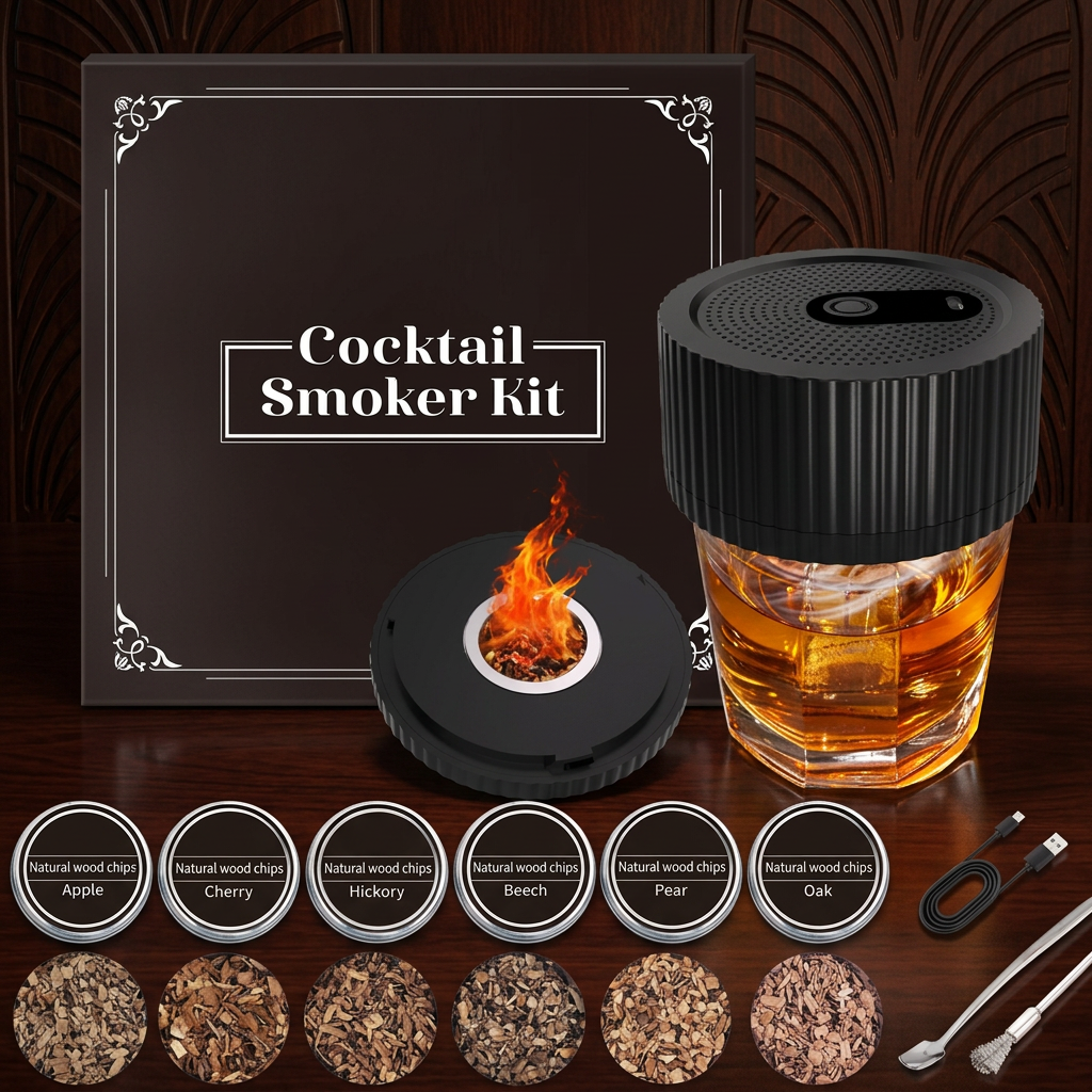 Electric Cocktail Smoker Kit - Rechargeable
