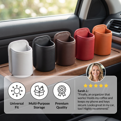 Universal Car Cup Holder & Multi-Purpose Storage Organizer for Bottles and Accessories
