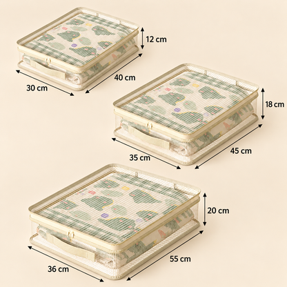 Transparent Bedding Storage Bag – Dustproof Wardrobe Organizer for Sheets & Duvet Covers